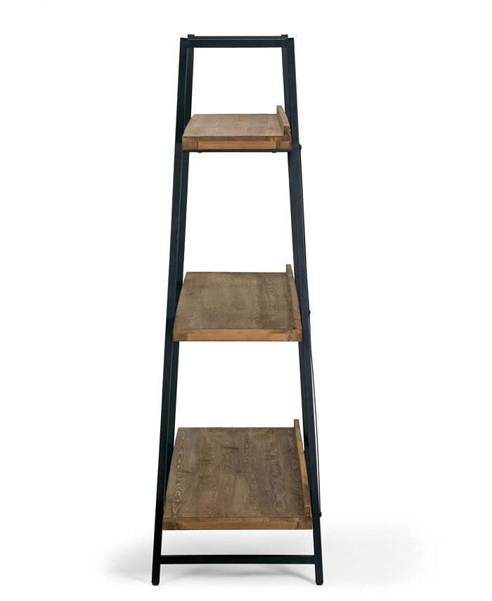 Glamour Home Ailis 56" Pine Wood Metal Frame Etagere Bookcase Three