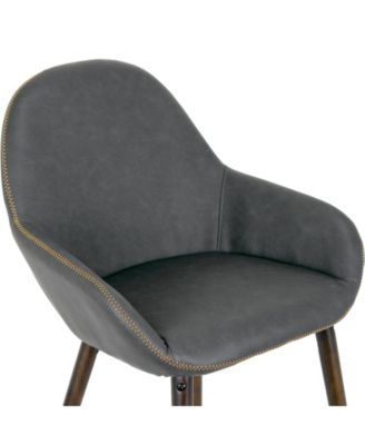 Set of 2 Alan Arm Chair in Vintage-like Color with Contrasting Stitching