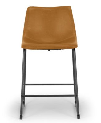 Set of 2 Adan Iron Frame Vintage-like Counter Stool