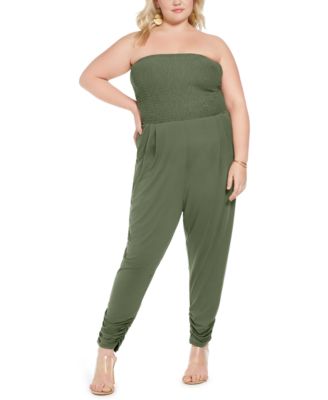 macys plus size white jumpsuits