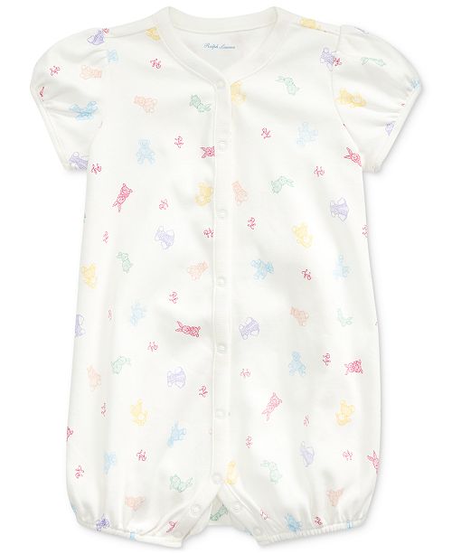 Polo Ralph Lauren Baby Girls Cotton Bubble Shortall Reviews All Baby Kids Macy S