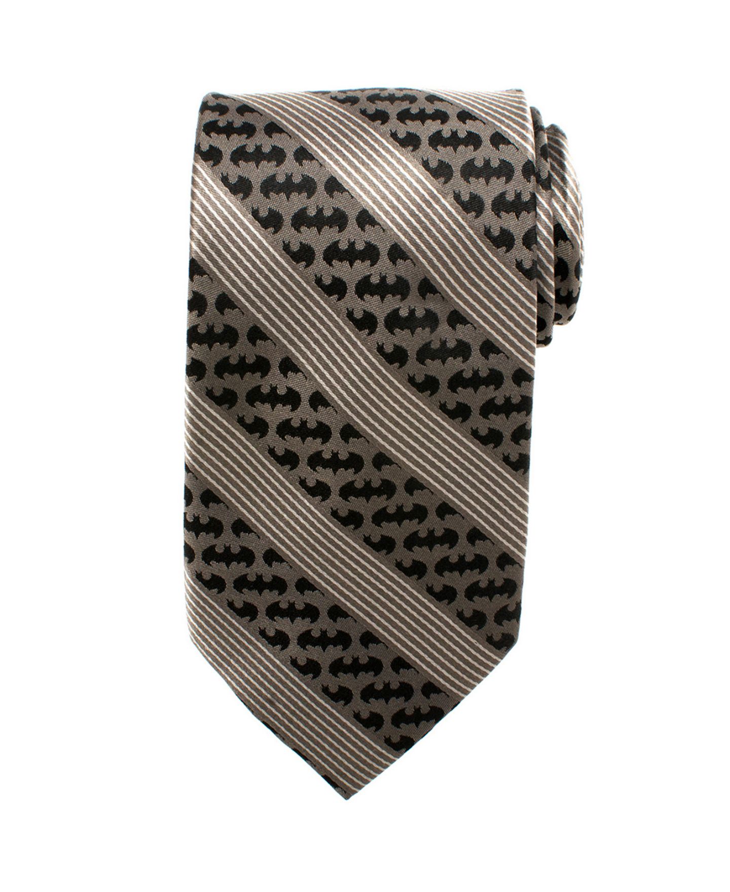 Мужские галстуки DC Comics Batman Pinstripe Tie, цвет: Чёрный — фото 1
