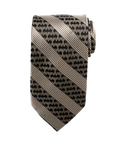 Мужские галстуки DC Comics Batman Pinstripe Tie, цвет: Чёрный