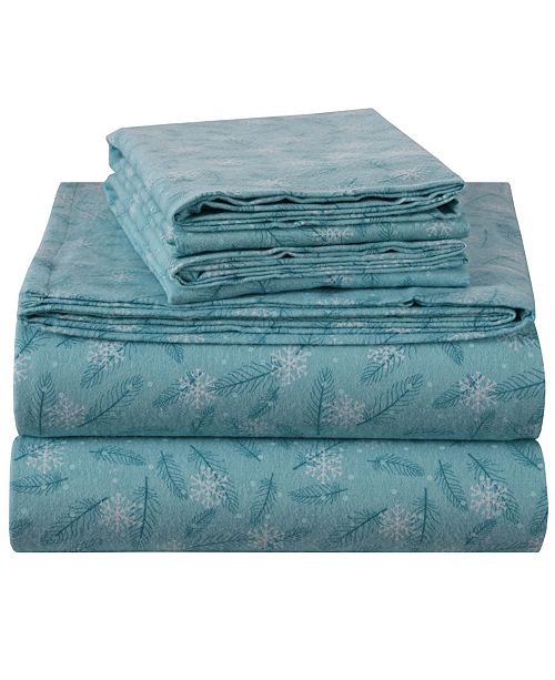 EnvioHome Cotton Flannel Sheet Set- King & Reviews - Sheets & Pillowcases - Bed & Bath - Macy&#39;s