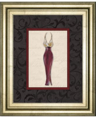 Classy Art Fashion Dress By Susan Osbourne Framed Print Wall Art Collection In Black