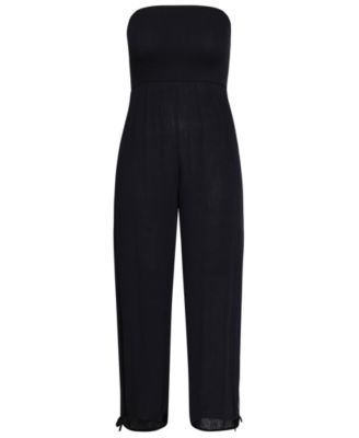 Plus Size Smocked Jumpsuit