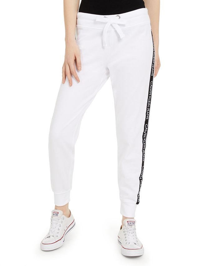 - Klein Macy\'s Calvin Jeans Jogger Pants Logo-Tape