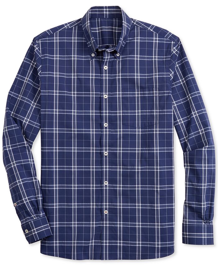 Brooks Brothers Men's Performance Mini-Check Shirt, Created for Macy's ...