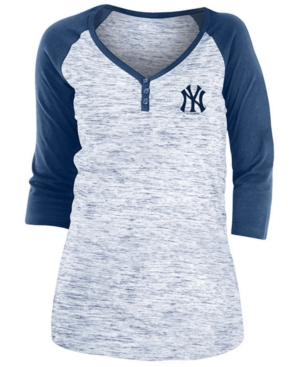 5th & Ocean New York Yankees Women's Space Dye Raglan Shirt