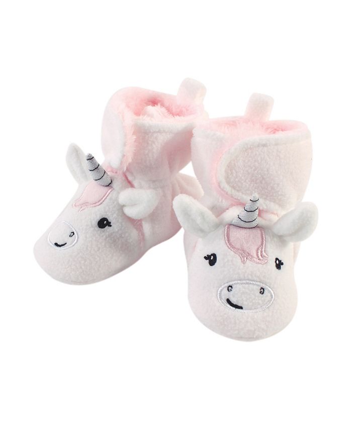 Hudson Baby Toddler Girls Unicorn Cozy Fleece Booties - Macy's