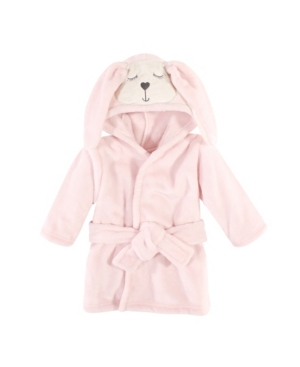Hudson Baby Baby Girls and Boys Modern Bunny Plush Animal Face Bathrobe