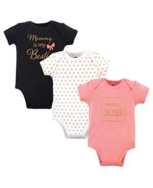 Hudson Baby Baby Girls and Boys Mini Boss Bodysuits Pack of 3
