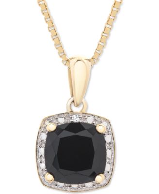 3-Pc. Set Onyx & Diamond Accent Pendant Necklace, Ring and Stud Earrings in 14k Gold-Plated Sterling Silver (Also Available in Sterling Silver)