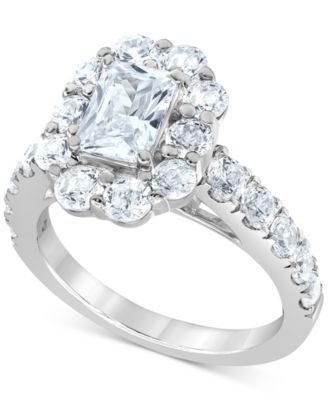 Certified Diamond Emerald Halo Bridal Set (4 ct. t.w.) in 18k White, Yellow or Rose Gold