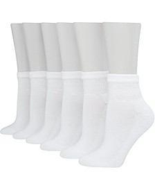 Women's 6-Pk. Ultimate Core Cushioned Extended Size Ankle Socks