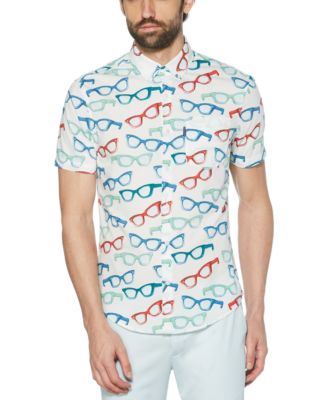 Original Penguin - Men's Heritage Slim-Fit Glasses-Print Shirt