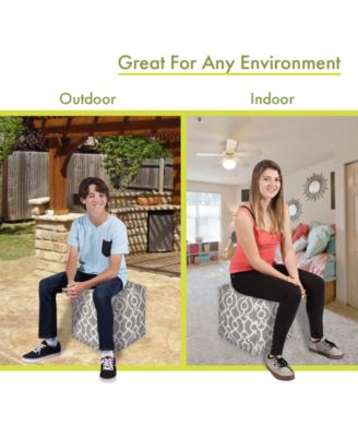 Athens Ottoman Pouf Cube 17" x 17"