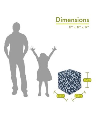 Athens Ottoman Pouf Cube 17" x 17"