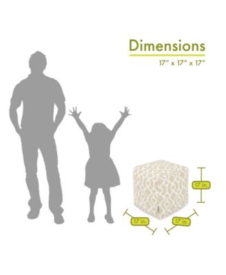 Athens Ottoman Pouf Cube 17" x 17"