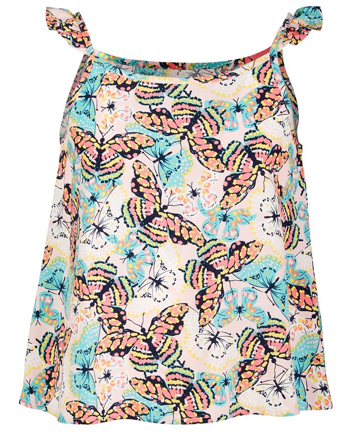 Epic Threads Big Girls Butterfly-Print Challis Top, Created for Macy's ...