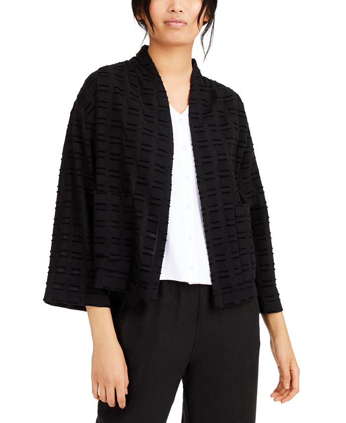 Eileen Fisher Organic Cotton Textured Kimono Jacket Macy s