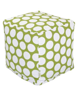 Large Polka Dot Ottoman Pouf Cube 17" x 17"