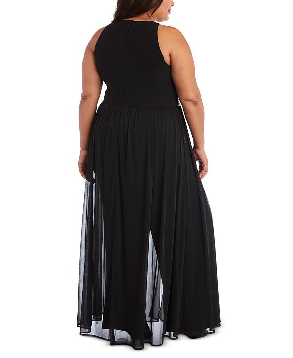 R And M Richards Plus Size Wide Leg Walkthrough Jumpsuit And Reviews Dresses Plus Sizes Macys 