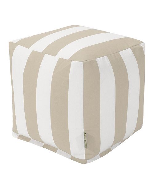 Majestic Home Goods Vertical Stripe Ottoman Pouf Cube 17 X 17 Reviews Furniture Macy S