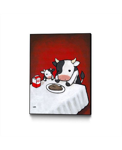 Eyes On Walls Luke Chueh Revenge Is A Dish Cow Art Block Framed 24