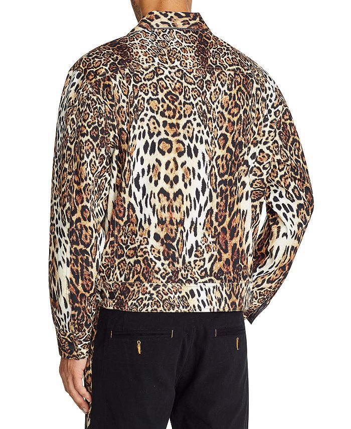 Tallia Men's Slim Fit Leopard Trucker Jacket - Macy's