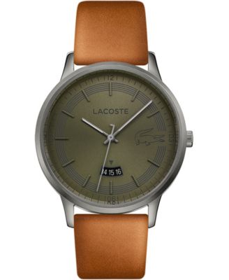 Lacoste - Men's Madrid Brown Leather Strap Watch 41mm