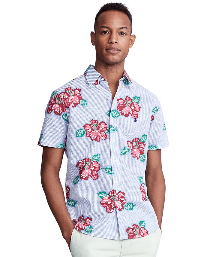 Classic fit best sale seersucker shirt