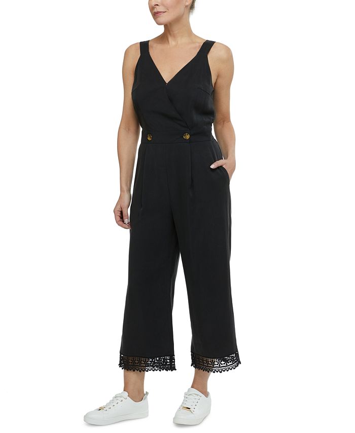 Laundry by Shelli Segal CrochetTrim Jumpsuit Macy's