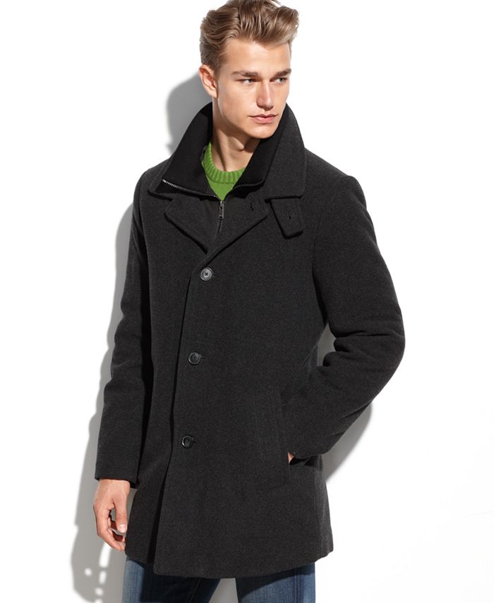 Calvin Klein Wool-Blend Overcoat Reviews - Coats & Jackets - Men - Macy's