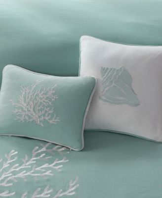 Coastline Embroidered Decorative Pillow, 12" x  16"
