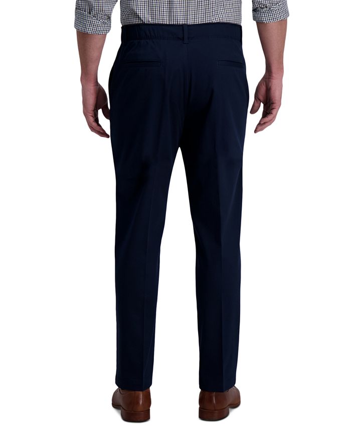 Haggar Men's Premium Classic-Fit Wrinkle-Free Stretch Elastic Waistband ...