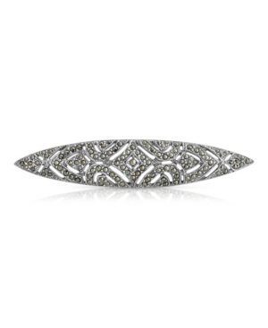 image of 2028 Marcasite Color Deco Bar Brooch Pin