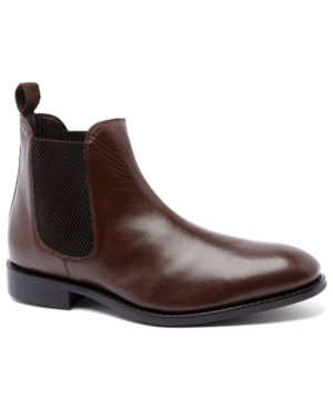 Shop Anthony Veer Men's Jefferson Chelsea Leather Pull Up Boots In Chocolate Brown