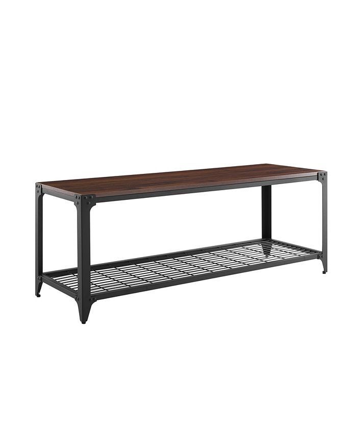 Walker Edison 48" Industrial Angle Iron Entry Bench Macy's