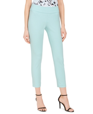 image of Nine West Crepe Pull-On Slim-Leg Ankle Dress Pants