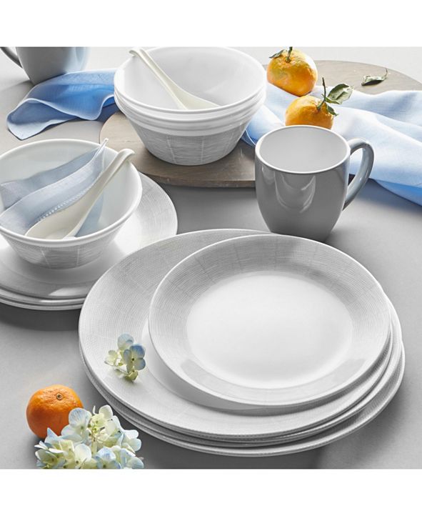 Corelle Woven Lines 16pc Dinnerware Set & Reviews Dinnerware Dining