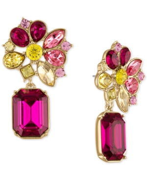 image of Rachel Rachel Roy Gold-Tone Crystal Cluster Drop Earrings