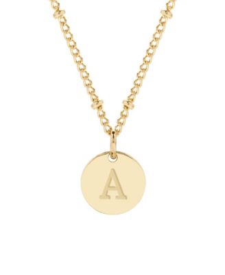 14k gold plated initial necklace