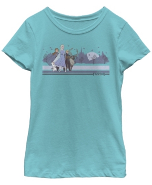 Big Girls Frozen 2 F2 Group Short Sleeve T-shirt