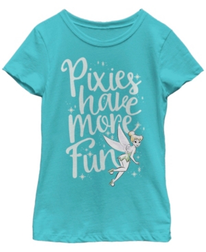 Big Girls Tinkerbell Pixies Are Fun Short Sleeve T-shirt
