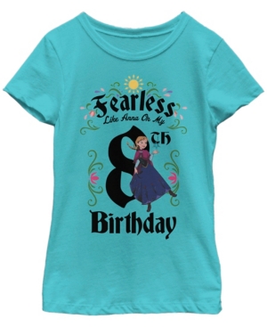 Big Girls Frozen Anna Birthday 8 Short Sleeve T-shirt
