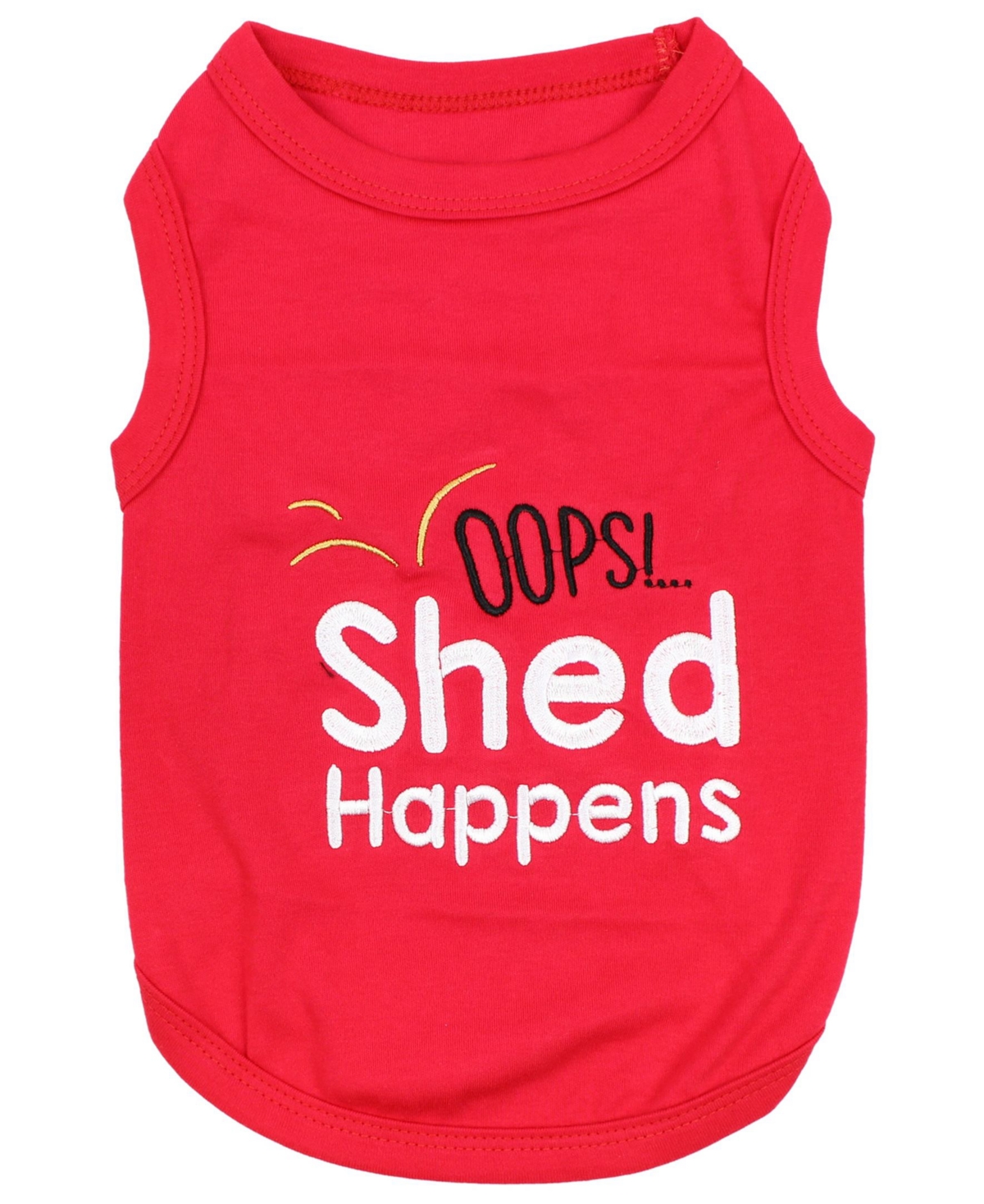 Shed Happens Dog T-Shirt - Red