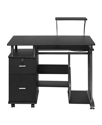 Onespace rothmin computer desk best sale with storage cabinet