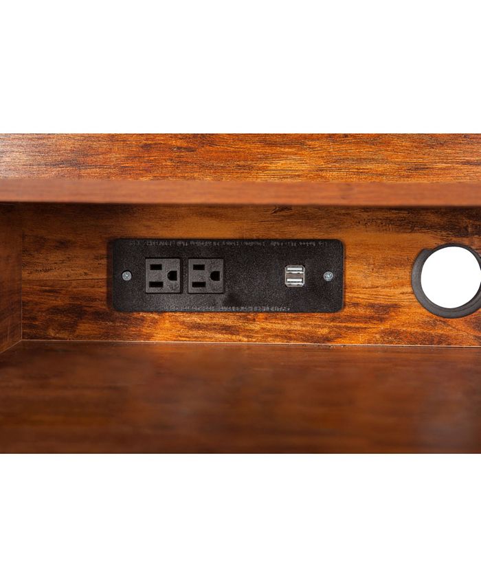 OneSpace Eleanor Executive Desk with Hutch, USB and Charger Hub Macy's