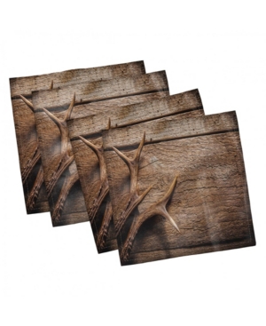 Ambesonne Antlers Set of 4 Napkins 12